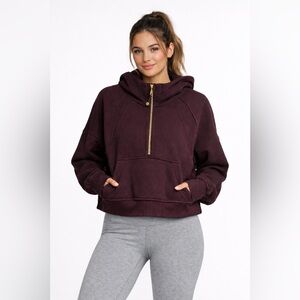 Lululemon Scuba Oversized Half Zip Hoodie Gold Zip